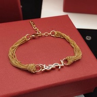 YSL 金色多層次手鍊outlet
