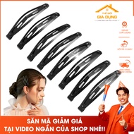 Bundle of 12 split pins, black bang clips, black bang pins