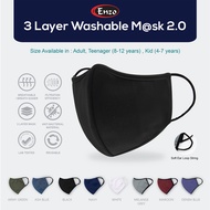 3 Layer Washable Fabric Mask 2.0 -ENZO Mask-