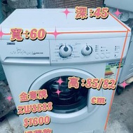 Zanussi 金章 前置式洗衣機 (6kg, 800轉/分鐘) ZWS588 可櫃底/嵌入式安裝 二手電器 ...