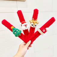 [Ready Stock] Christmas Plush Pop Circle Bracelet Toy Christmas Day Party Hand Pat Circle Decoration