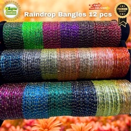 Raindrop Bangles | Rain Drop Bangles | Glass Bangles | Indian Bangles - 12 pcs