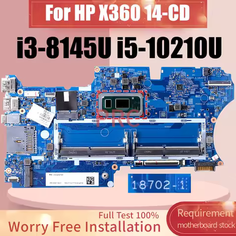 18702-1 For HP Pavilion X360 14-CD Laptop Motherboard i3-8145U i5-10210U L36454-601 L72535-601 Noteb