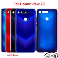 Back Glass For Huawei Honor V20 View 20 Back Battery Cover Rear Door Panel Housing Case Replacement with Camera lens
