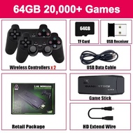 เครื่องเล่นเกม M8 Game Stick 4K 64G จัดเก็บความเร็วสูง 20000 เกมในตัว การต่อสู้ผู้เล่นสองคน เกมคอนโซ