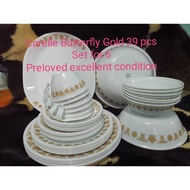 CORELLE BUTTERFLY GOLD 39PCS