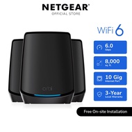 NETGEAR Orbi 860 (RBK863SB) WiFi 6 Mesh System: 3-Pack, Tri-Band, Up to 8,000 sq ft, 10 Gig Internet