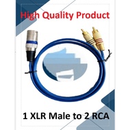 Kitani cable 1 XLR Male Stereo to 2 RCA 1M