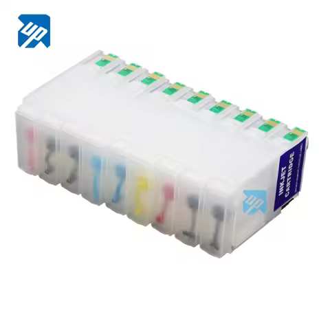 9pcs for Epson P600 surecolor P600 refillable cartridges with auto reset chips T7601 high capacity 8