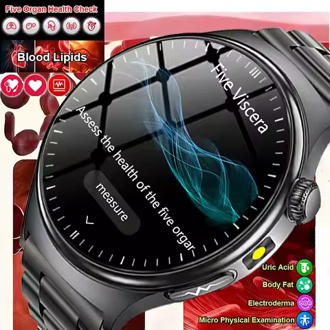 2026 New Accurate Diagnosis ECG Smart Watch Body Fat Blood oxygen BP Health Sport HD AMOLED Screen c