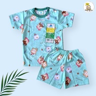 Moms Gift SETELAN BAJU ANAK BAYI CELANA PENDEK 0 - 3 TAHUN KATUN PREMIUM / BAJU TIDUR PIYAMA NEWBORN