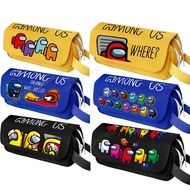 Among of us Pencil Case Large Capacity Two Layers Pencil Case for Kids Pencil Case Pouch Stationery 