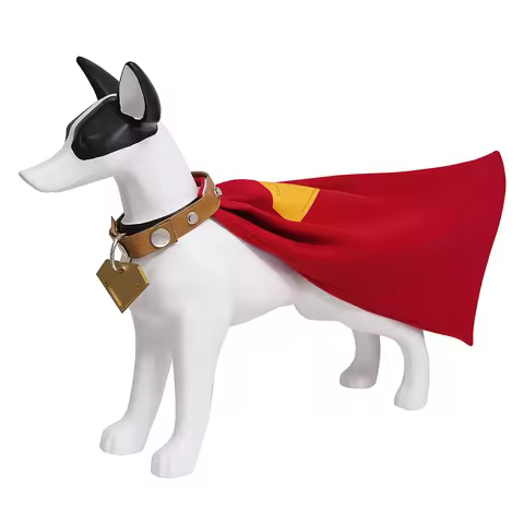 Red Krypto Cosplay Cloak Superdog Krypto Costume Cape 3D Printed Dog Tag Full Set Pet Clothes Custom