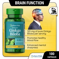 Puritan's Pride, Ginkgo Biloba Standardized Extract 120 mg, Cognitive Health, Brain, Memory, 100 Cap