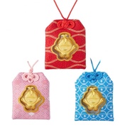 Au999 Lucky 【Doraemon amulet blessing gold coin】Pendant Bag Keychains Gold Feng Shui