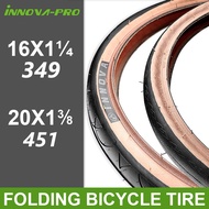 INNOVA ULTRA SPORT Folding Bicycle Tire 16in 349 20inch 451 Tire 50 PSI Tire for Gravel folding Bike