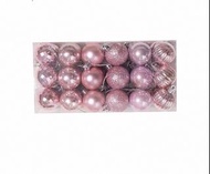 全新 36個 粉紅色 聖誕樹 聖誕裝飾 吊飾 聖誕球 掛飾 Christmas decorations ornaments baubles Christmas tree