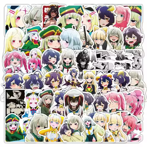 10/30/53pcs Anime Gushing over Magical Girls Stickers Notebook Laptop Phone Fridge Cartoon Waterproo
