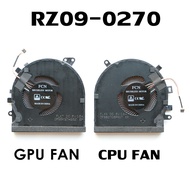 พัดลมสำหรับ Blade 15 RZ09-0270 0300 0328 GTX1660Ti CPU และพัดลมระบายความร้อน GPU