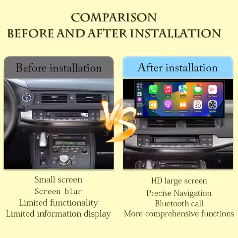 For Lexus CT200 CT200h 2010-2020 Android 16 Car 12.3 inch CarPlay GPS Navi Head Unit Multimedia HD S