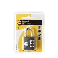 Yale 30mm 3-Digit Combination Travel Luggage Padlock in Gray