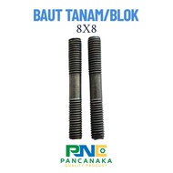 8X8 EMBEDDED BOLT 12X12 BLOCK BOLT/ - 1 PCS