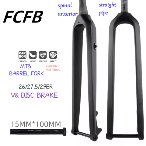 Bicycle MTB Bike Mountain Cycling Front Fork Carbon Fiber Rigid Fork Fit for Wheel 26er 27.5er 29er 