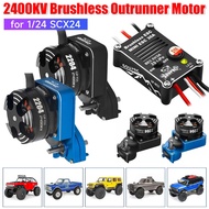 [NEW] 2204 2400kv Brushless Outrunner Motor With Transmission & 30a Brushless Esc For Scx24 Rc Crawl