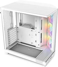 NZXT H6 Flow RGB Mid-Tower Airflow Case with 3 RGB Fans, Panoramic Glass Panels, and Cable Managemen