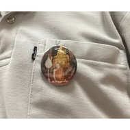 Brooch With A Picture Of Somdej Phra Sangharat Size 4.5x4.5x0.6 cm.
