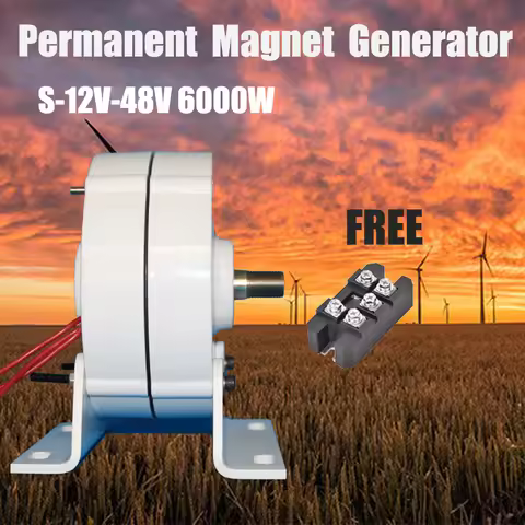 AC Low Star Speed 5KW 6KW 12V 24V 48V Coreless Rare Earth Permanent Magnet Generator Alternator Magl