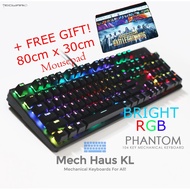 【 Ready Stock】 [PROMO V3 LIFETIME WRNTY] Tecware Phantom 2020 RGB Full Size Mechanical Keyboard