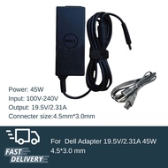 Dell Adapter เกรด Original 19.5V/2.31A 45W หัวขนาด 4.5*3.0 mm สายชาร์จ เดล อะแดปเตอร์ สายชาร์จ Dell 