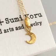 純金の小さな三日月ペンダントトップ◇K24 Pure Gold Crescent Pendant Top