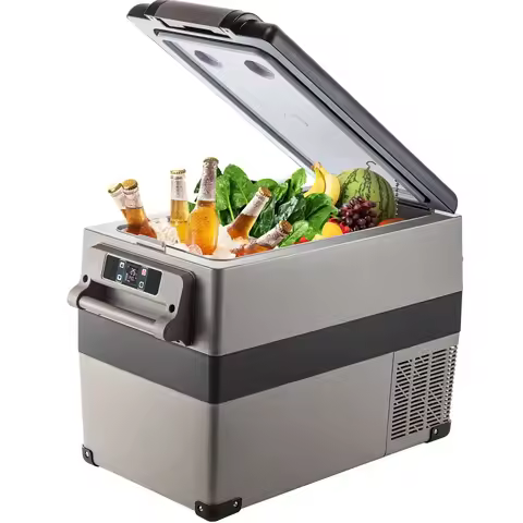Electric Large Capacity 45L Portable Mini Fridge DC 12V/220V App-Controlled Car Refrigerator Home Ho
