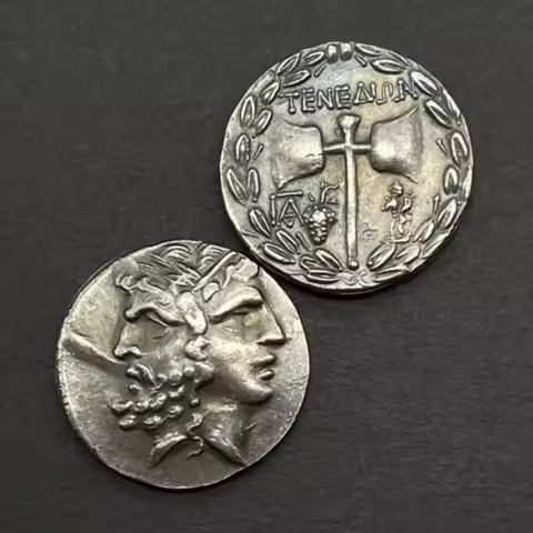 1pc Ancient Greek Mythology Zeus Hera Double Faced Sagittarius Guardian Metal Badge Craft Coin Ornam