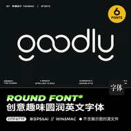 Modern Technology Creative Fun Round Enterprise Brand logo English Font PSAI Font Library Font Packa