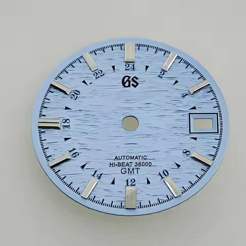 NH34 dial 28.5mm non-luminous GS dial GMT dial sunburst pattern 3.0 position NH35 movement for Seiko