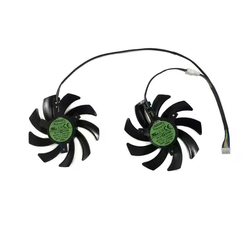 2Pcs/Set,T129215SH,T129215BU,VGA GPU Cooler,Video Card Fan,For Kuroutoshikou GALAKURO RD RX6600 RX 6