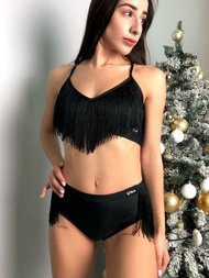 鋼管舞上衣 派對流蘇胸衣 節慶拉丁風細肩帶胸衣