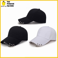 GEC Adult Unisex Uzzlang Ring Design Cap Plain Cap Fashion Cap Baseball Cap
