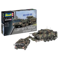 Germany Level 1/72 German Army SLT50-3 Elephant & Leopard 2A4 Plastic Model 03311