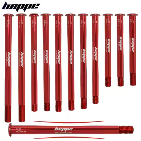 HEPPE MTB Road Bike Red Thru Axle 12x142 12x148 Rear Hub Thru Axle Bike Fork 12x100 12x110 Shaft Ske