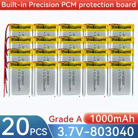 1000mah 3.7V 803040 lithium li polymer rechargeable battery for electronic book tablet toys Mobile P