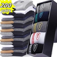 200-100-50-20-10-5-3Pairs Breathable Cotton Sports Stockings Men Bamboo Fiber Autumn and Winter Men 