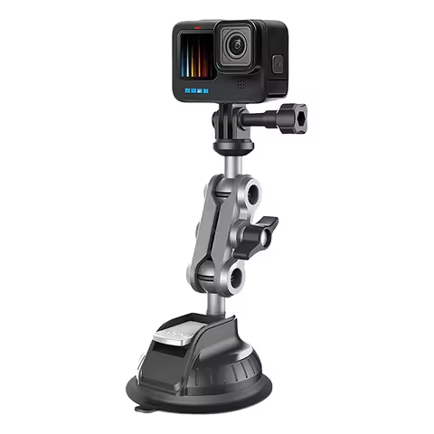 360 Adjustable Action Camera Dash Cam Phone Mount Suction Cup Holder for Windshield and Instrument P