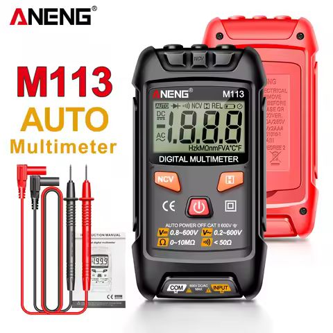 ANENG M113 Pocket Portable Multímetro Tester 1999 Counts Mini Multimeter CAT II 600V AC/DC Voltage A