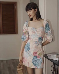 Jules24 - Floral Short Dress เดรสสั้นลายดอกไม้ ('พร้อมส่ง - Ready to ship')