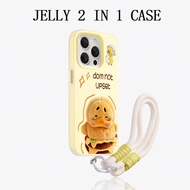 GANTUNGAN Jelly 2 In 1 Yellow Furry Burger Duck Realme C100i C100x C100 4G P3 Lite Note 80 C85 Pro R