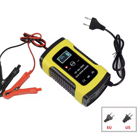 12V 6A Intelligent Car Battery Charger For AGM Lead Acid Dry Wet Gel Battery 75AH 90AH 100AH Smart P